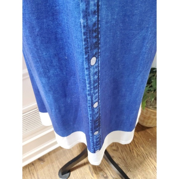 SHEIN Women's Blue Polyester Scoop Neck Sleeveless Knee Length Dress Size Large - Picture 4 of 10